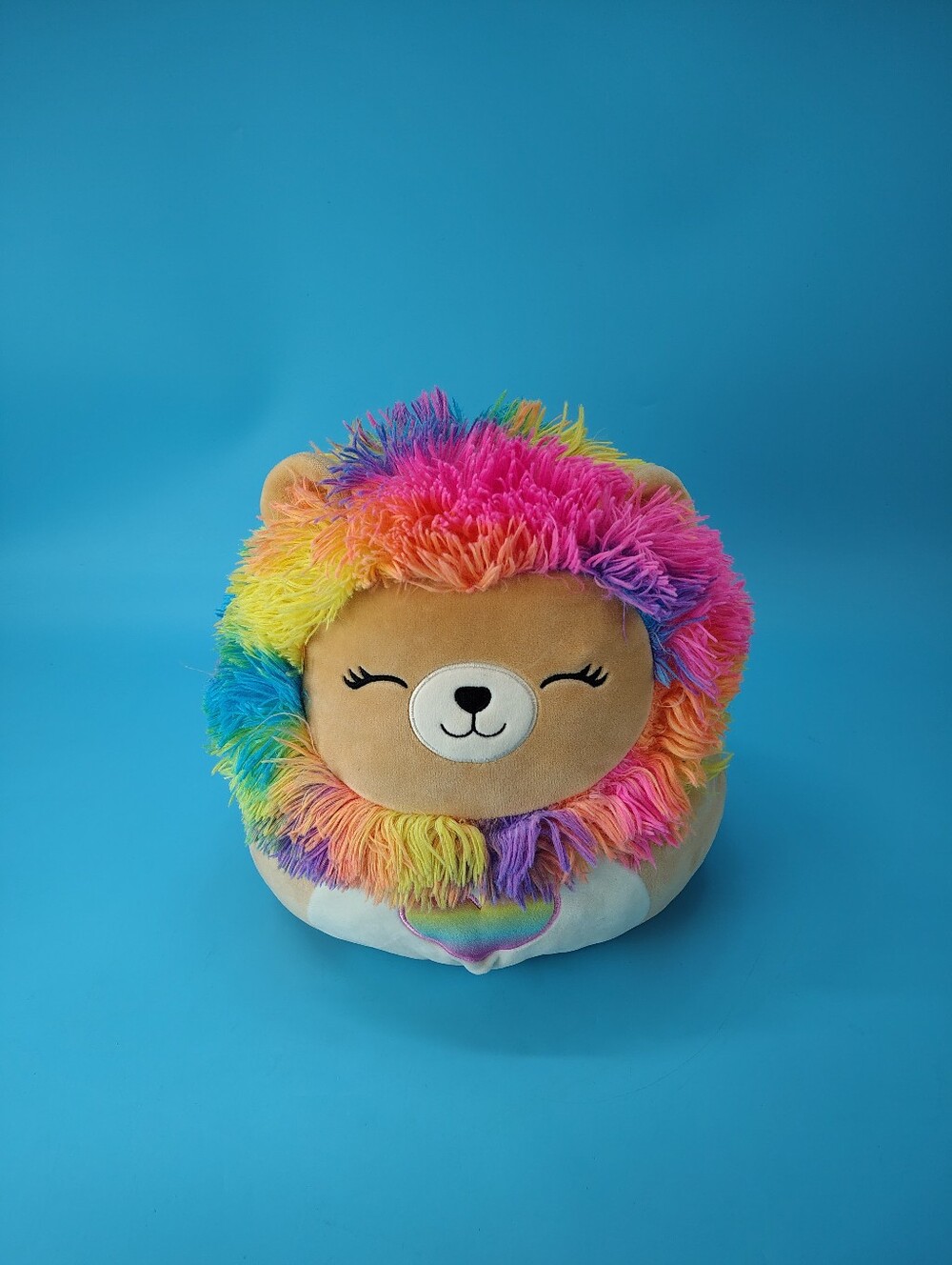 KellyToy Squishmallows Leonard The Rainbow Lion 12 inch Plush Toy GUC